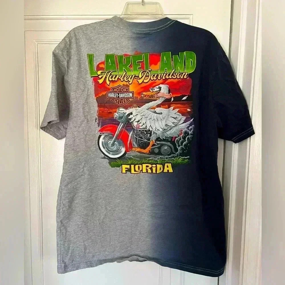 Harley-Davidson Lakeland Florida T-Shirt – Dip Dye, Size Large
